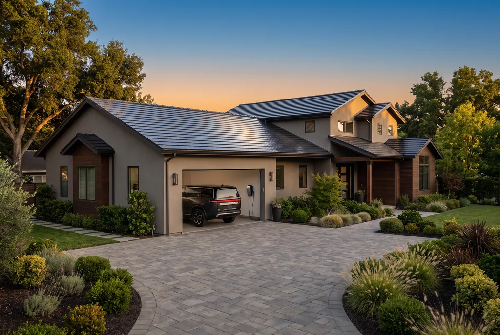 New home at dusk in Lake County, Illinois, closing partners welcome